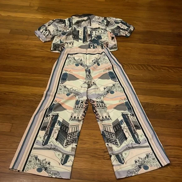 Stylish Women's Printed Two-Piece Set - Picture 4 of 7